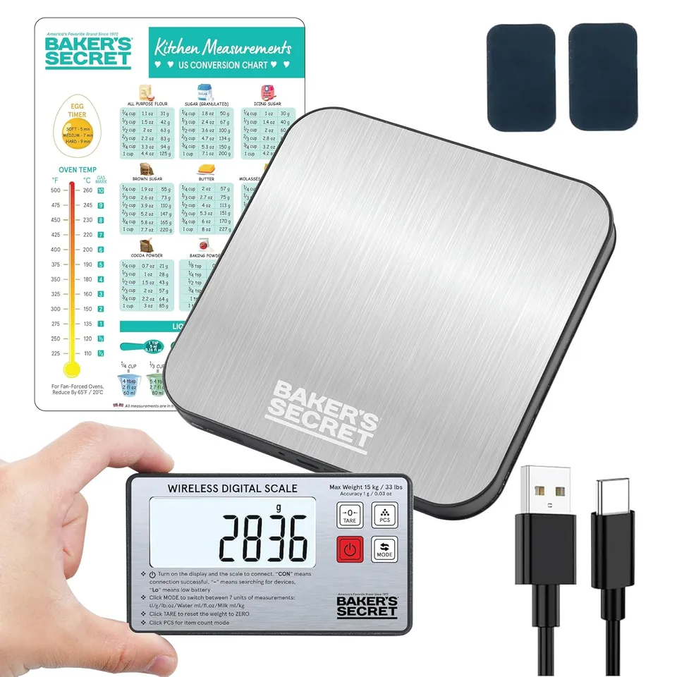 baker-s-secret-wireless-display-digital-kitchen-scale-usb-c-rechargeable-with-ma image 1