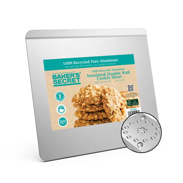 baker-s-secret-pure-aluminum-insulated-cookie-sheet-air-insulated-anti-over-brow image 1