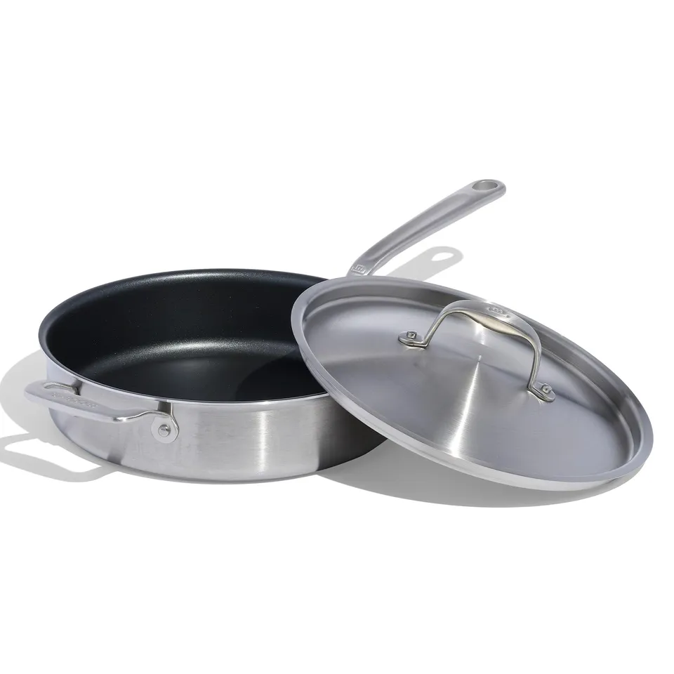 made-in-procoat-3-5-quart-non-stick-saute-pan-with-lid-5-ply-stainless-clad-indu image 1