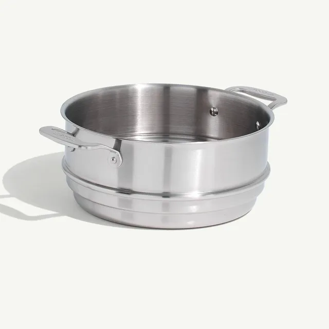 made-in-steamer-basket-for-8-qt-stock-pot-stainless-steel-vegetable-dumpling-and image 1
