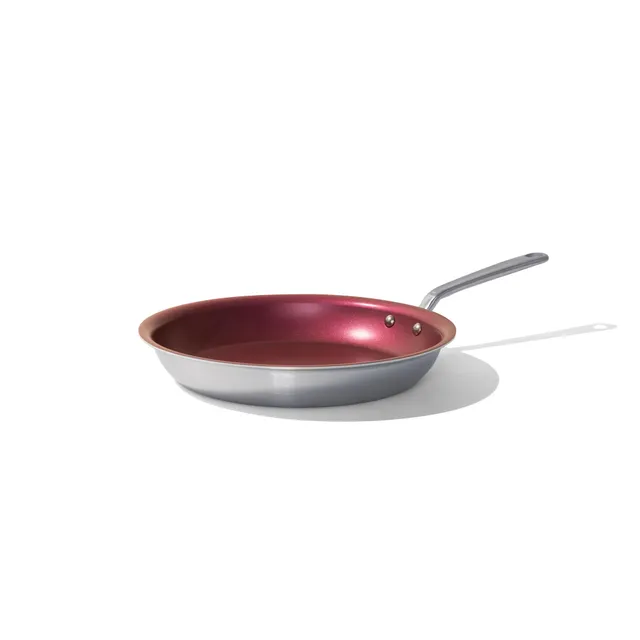 made-in-procoat-12-non-stick-frying-pan-pomme-red-5-ply-stainless-clad-nonstick- image 1