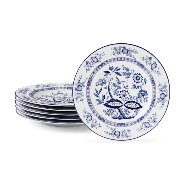 tramontina-dulce-6-piece-dessert-plate-set-glazed-porcelain-microwave-and-dishwa image 1
