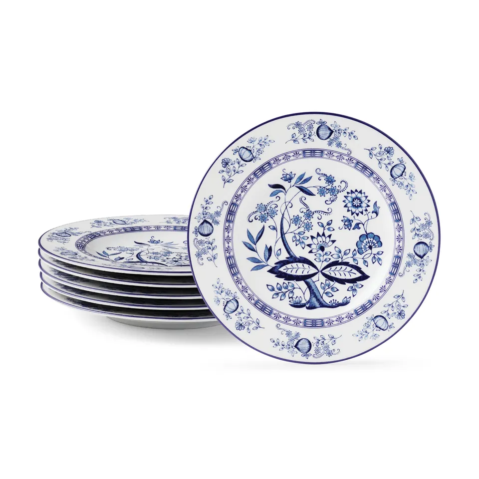 tramontina-dulce-6-piece-dessert-plate-set-glazed-porcelain-microwave-and-dishwa image 1