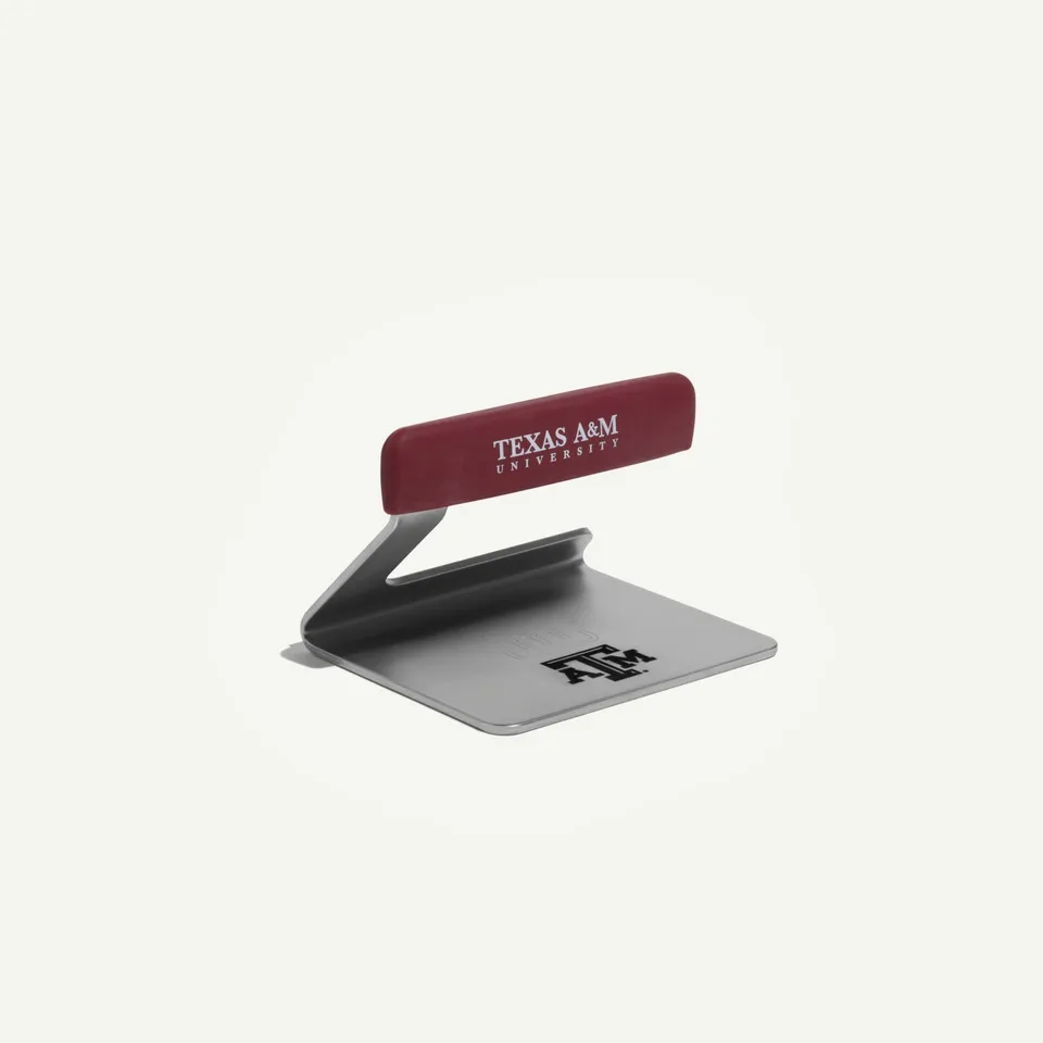 made-in-texas-a-m-university-grill-press-logo-stainless-steel-grill-press-for-se image 1