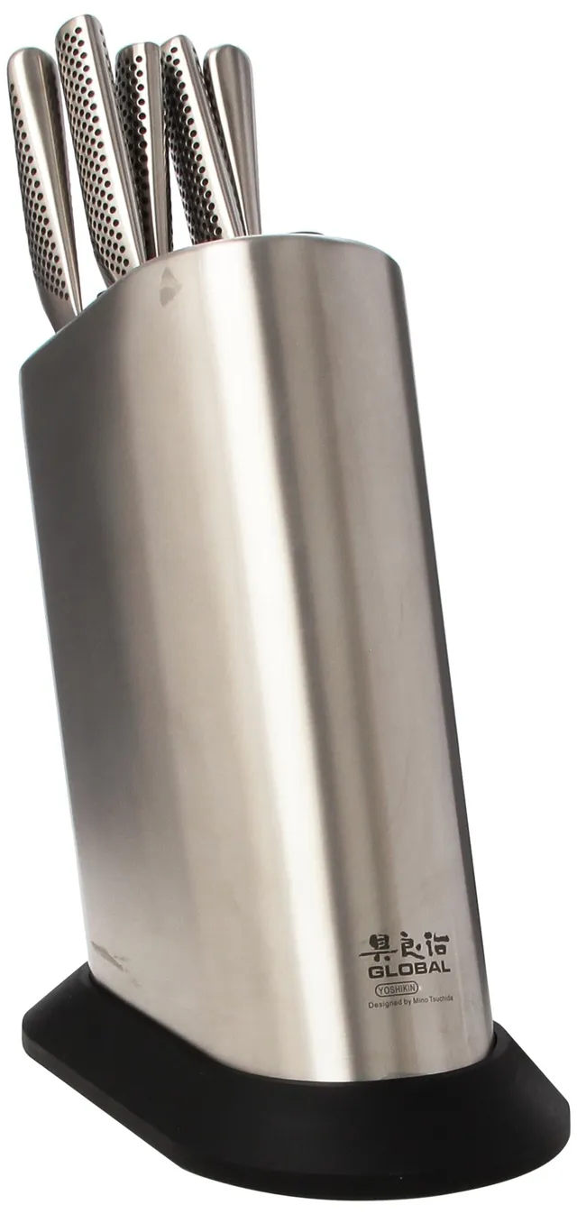 global-g-835-ws-6-6-piece-knife-set-with-block-cromova-stainless-steel-made-in-j image 1