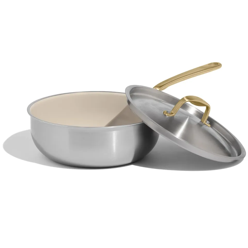 made-in-3-qt-ceramiclad-non-stick-saucier-with-lid-5-ply-stainless-clad-antique- image 1