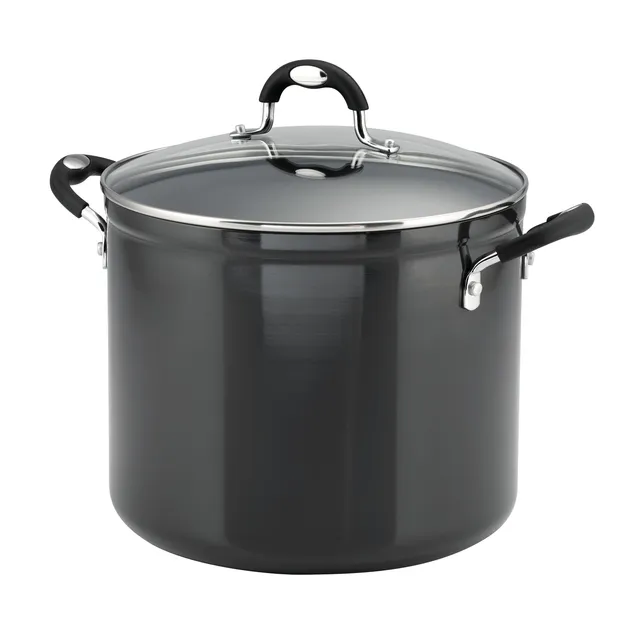 tramontina-12-quart-ceramic-nonstick-covered-stock-pot-charcoal-gray-heavy-gauge image 1