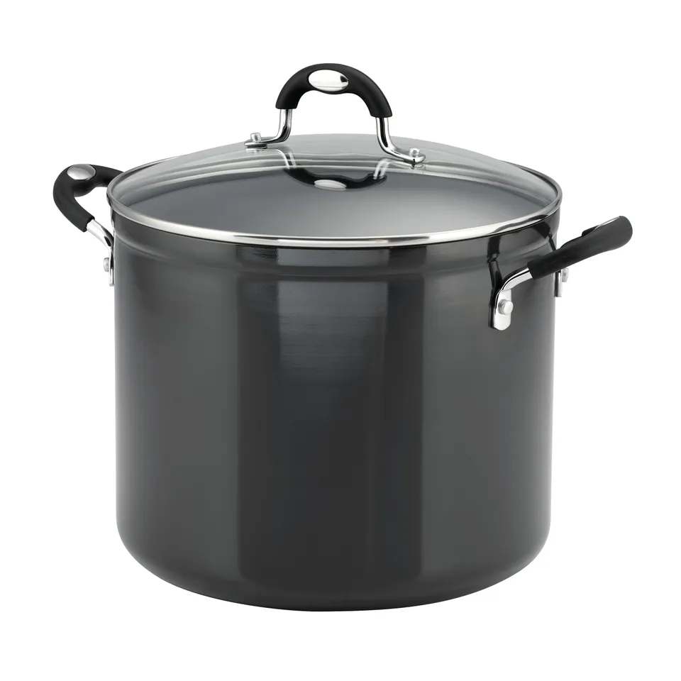 tramontina-12-quart-ceramic-nonstick-covered-stock-pot-charcoal-gray-heavy-gauge image 1