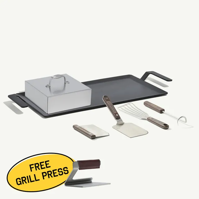 made-in-carbon-steel-griddle-bundle-with-grill-tools-and-lid-professional-4mm-ca image 1