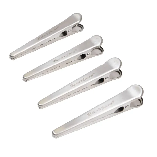 baker-s-secret-set-of-4-stainless-steel-heavy-duty-bag-sealers-rust-proof-food-b image 1