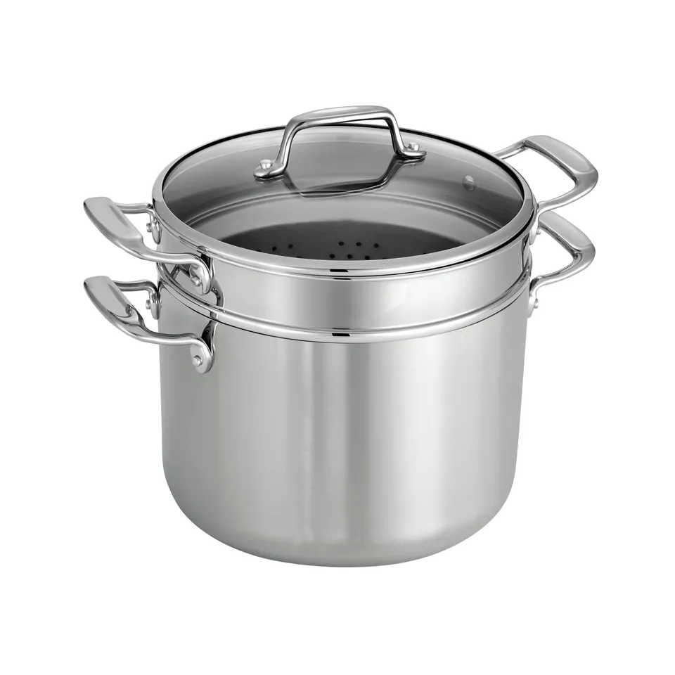 tramontina-tri-ply-clad-3-piece-multi-cooker-with-glass-lid-stainless-steel-stoc image 1