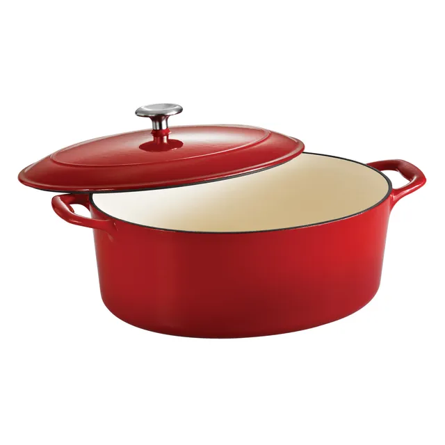 tramontina-bestow-7-qt-enameled-cast-iron-covered-oval-dutch-oven-gradated-red image 1
