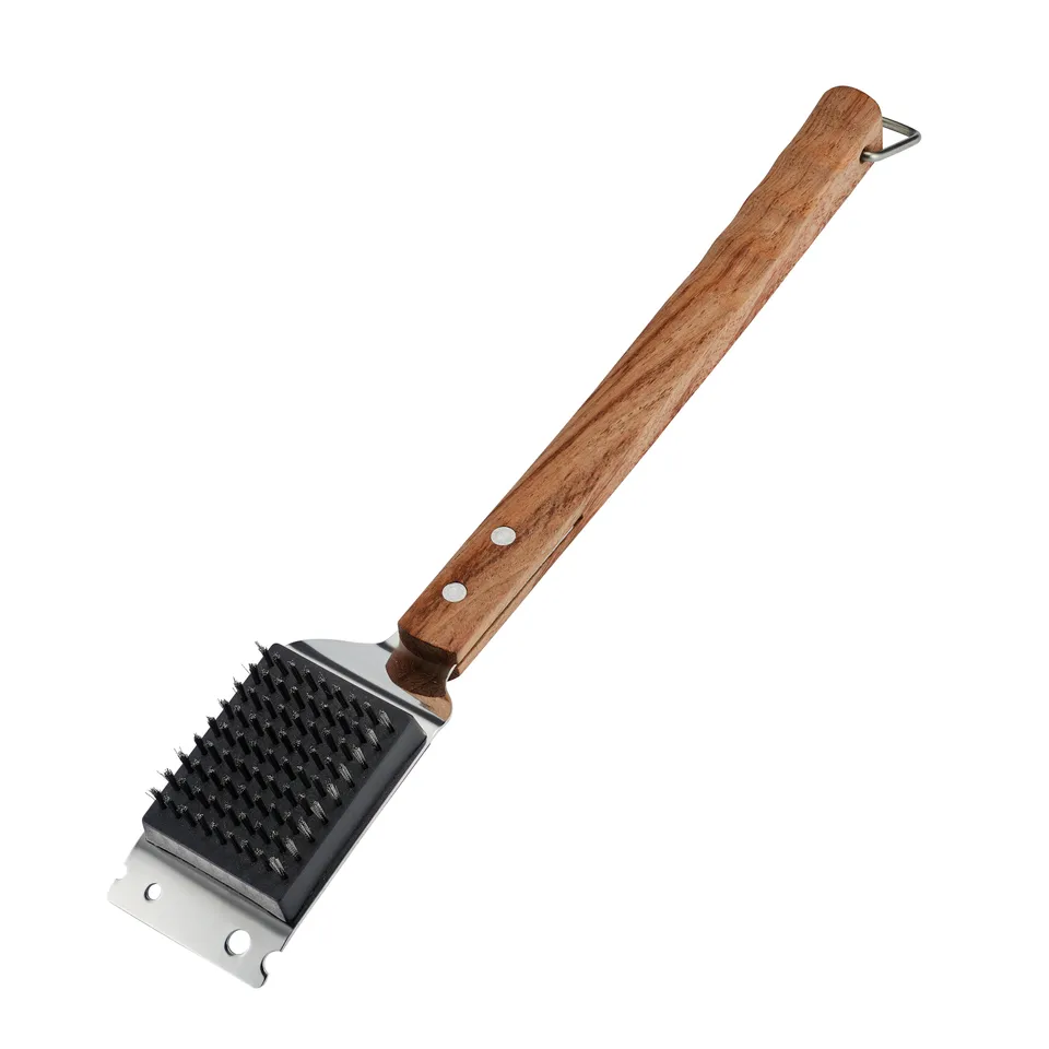 tramontina-churrasco-bbq-grill-brush-with-18-6-inch-wood-handle-stainless-steel- image 1