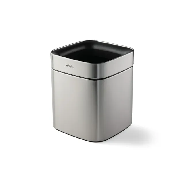 tramontina-2-11-gallon-stainless-steel-square-open-top-waste-bin image 1