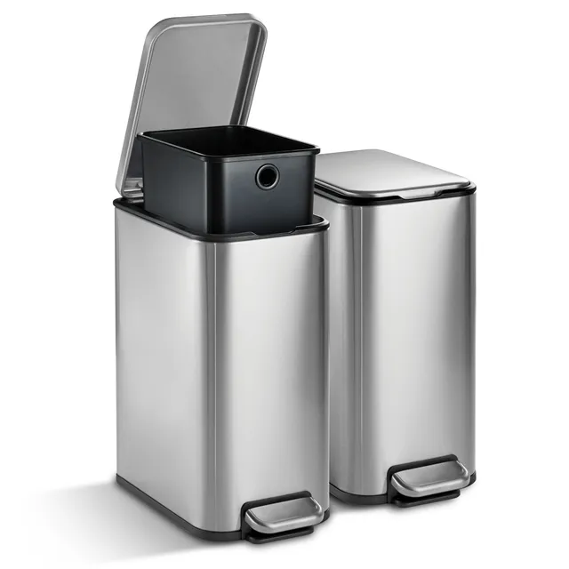 tramontina-2-gallon-space-saving-step-cans-2-pack-rectangular-pedal-trash-cans-f image 1