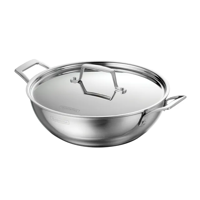 tramontina-utsava-tri-ply-clad-stainless-steel-covered-kadai image 1