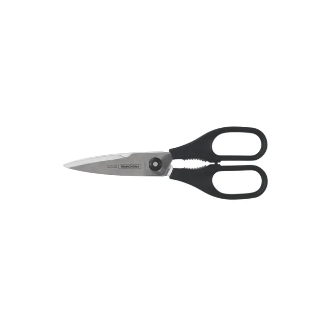 tramontina-stainless-steel-kitchen-shears-with-satin-finish-and-black-polypropyl image 1