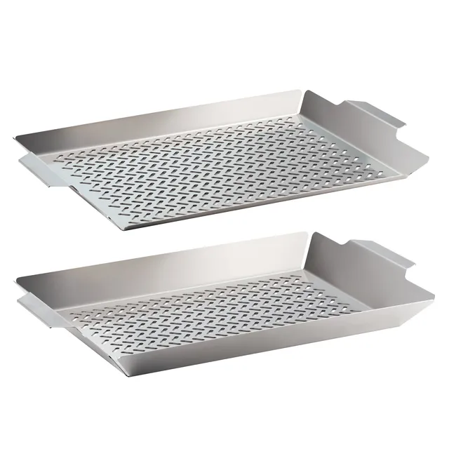 tramontina-2-piece-outdoor-roasting-grill-pan-set-18-10-stainless-steel image 1