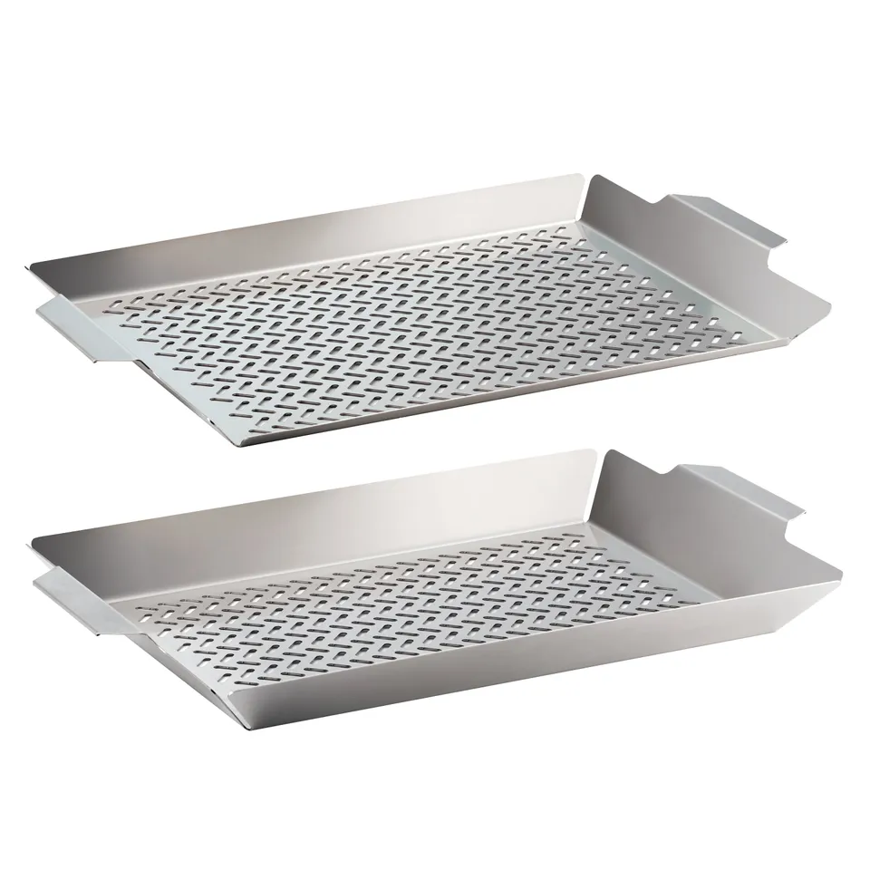 tramontina-2-piece-outdoor-roasting-grill-pan-set-18-10-stainless-steel image 1