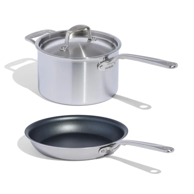 made-in-3-piece-procoat-non-stick-pan-set-graphite-5-ply-stainless-clad-frying-p image 1