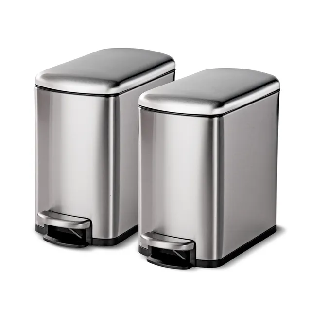 tramontina-step-trash-cans-2-pack-1-6-gallon-stainless-steel-pedal-cans-with-rem image 1