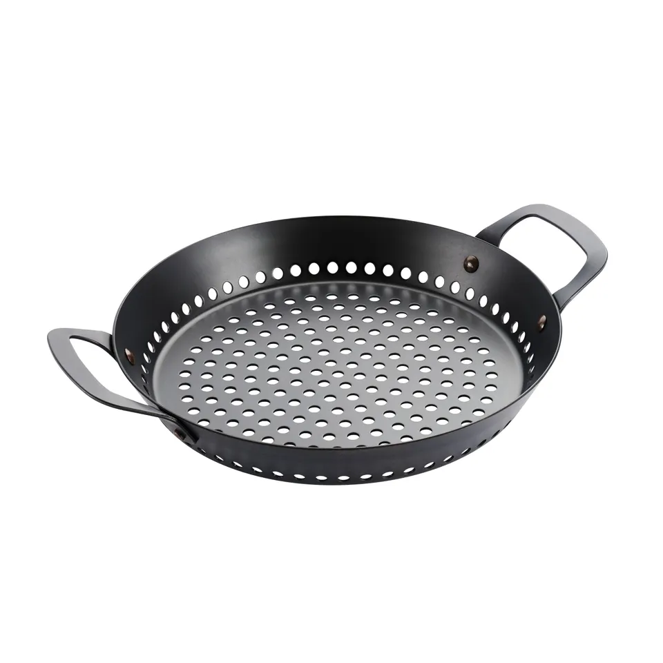 tramontina-churrasco-bbq-12-in-round-carbon-steel-grill-pan-with-vented-bottom-a image 1