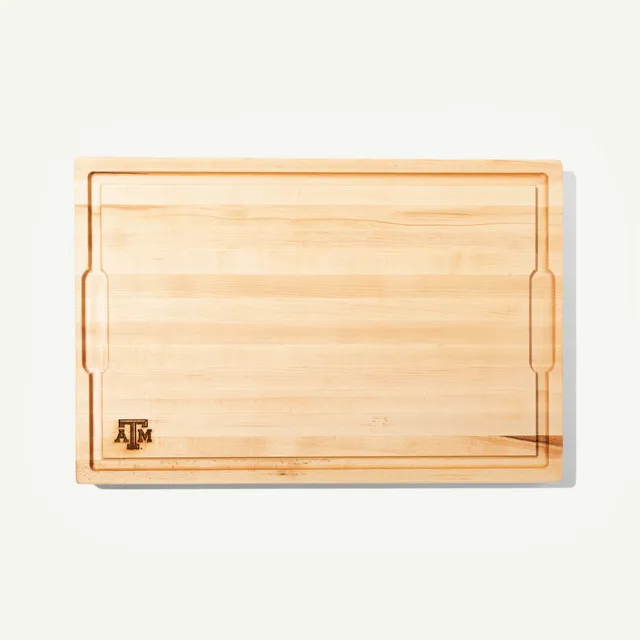 made-in-texas-a-m-university-maple-wood-butcher-block-cutting-board-with-laser-e image 1