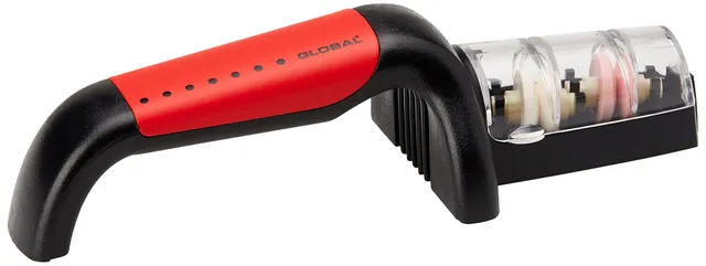 global-two-stage-ceramic-water-sharpener-white-coarse-and-pink-fine-wheels-handh image 1