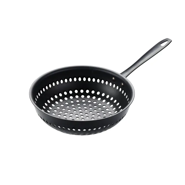 tramontina-churrasco-10-in-round-perforated-carbon-steel-stir-fry-pan image 1