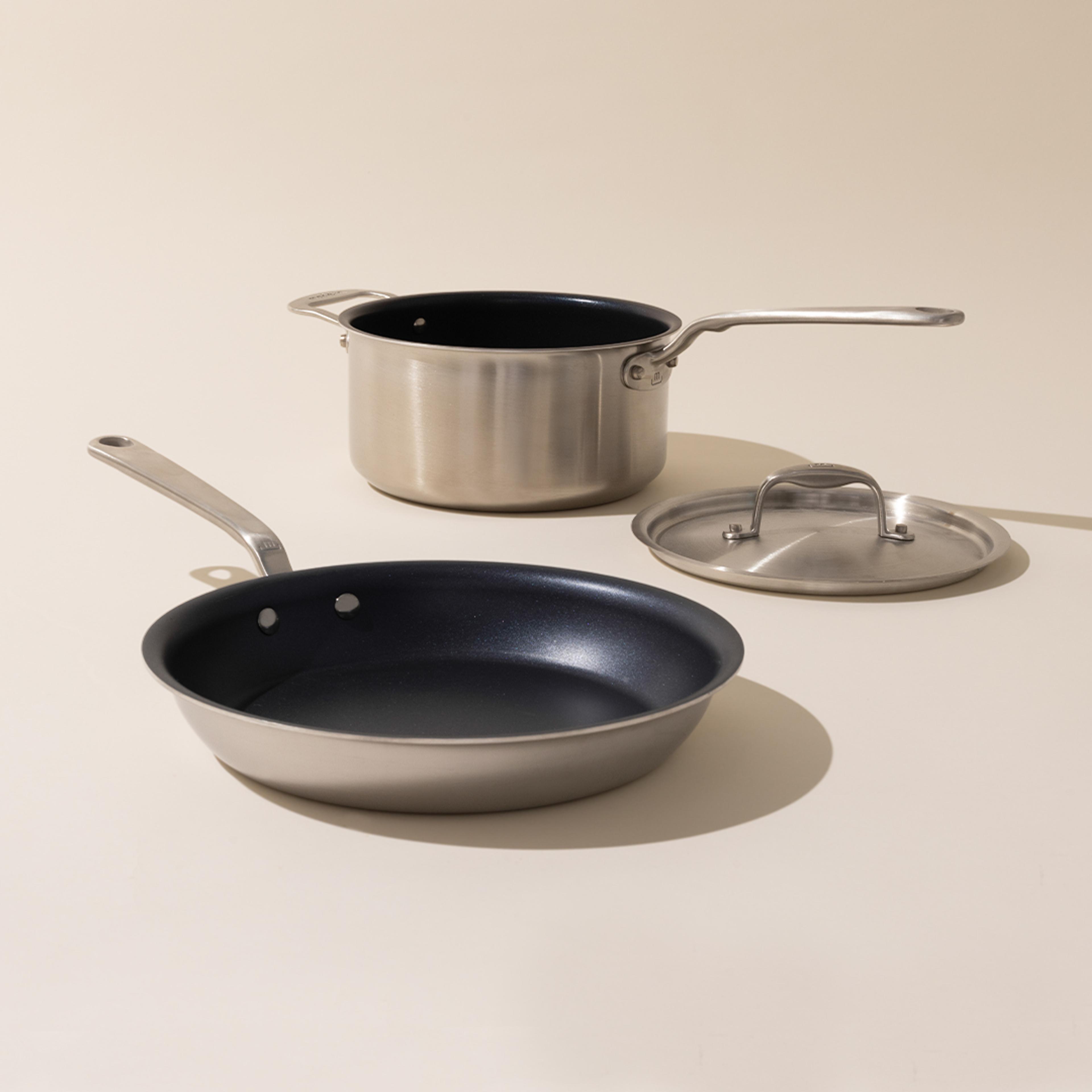 made-in-procoat-non-stick-set-stainless-clad-nonstick-cookware-set image 3
