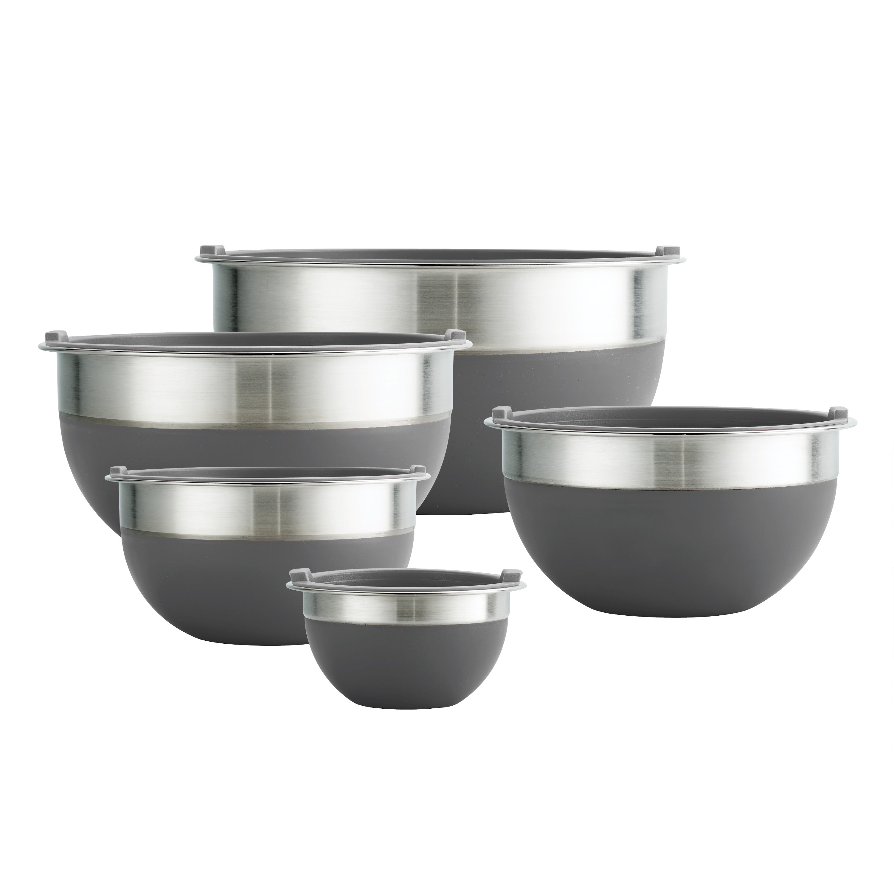 tramontina-gourmet-10-piece-stainless-steel-and-silicone-covered-mixing-bowl-set image 2
