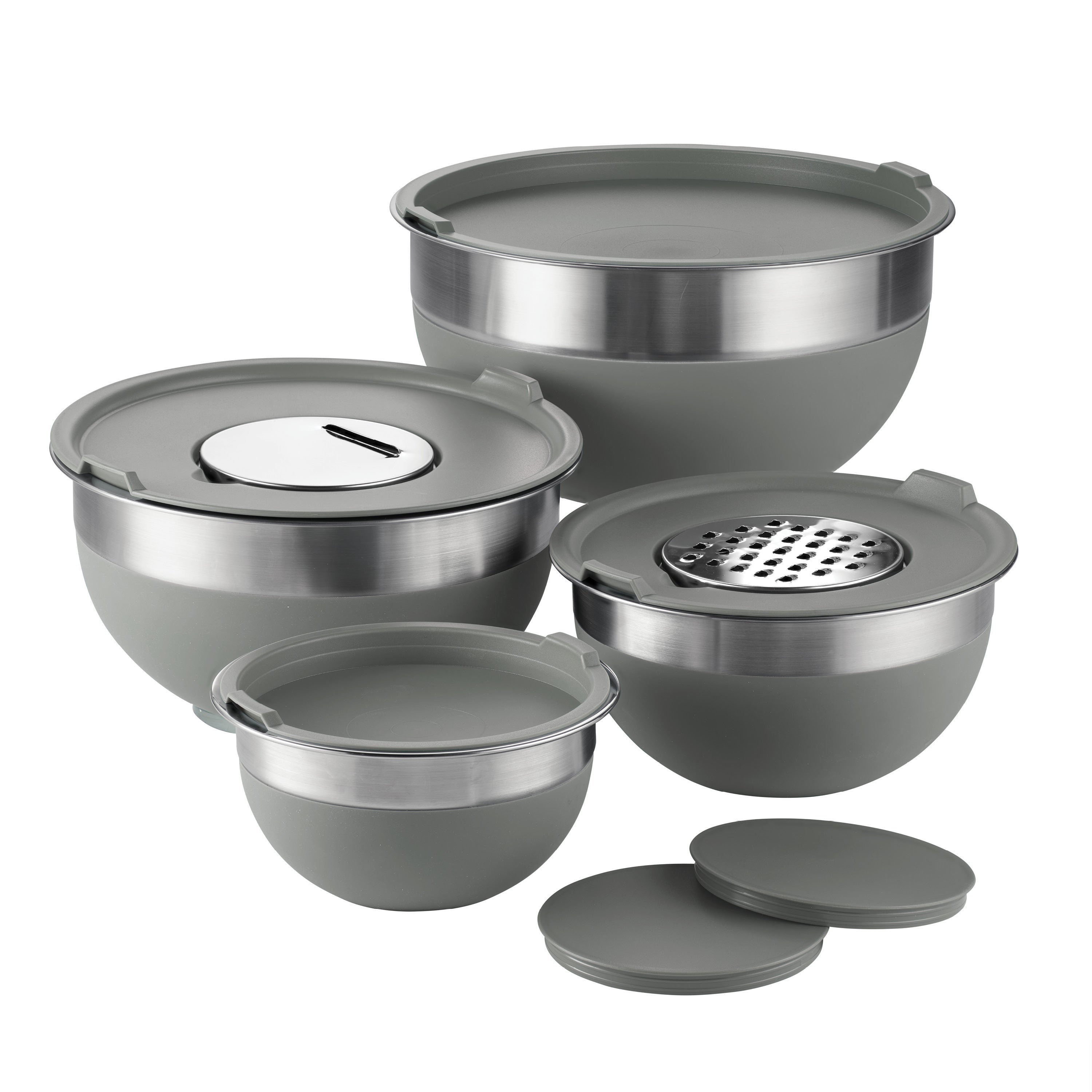 tramontina-10-piece-stainless-steel-mixing-bowl-set-with-silicone-bases-covers-a image 1