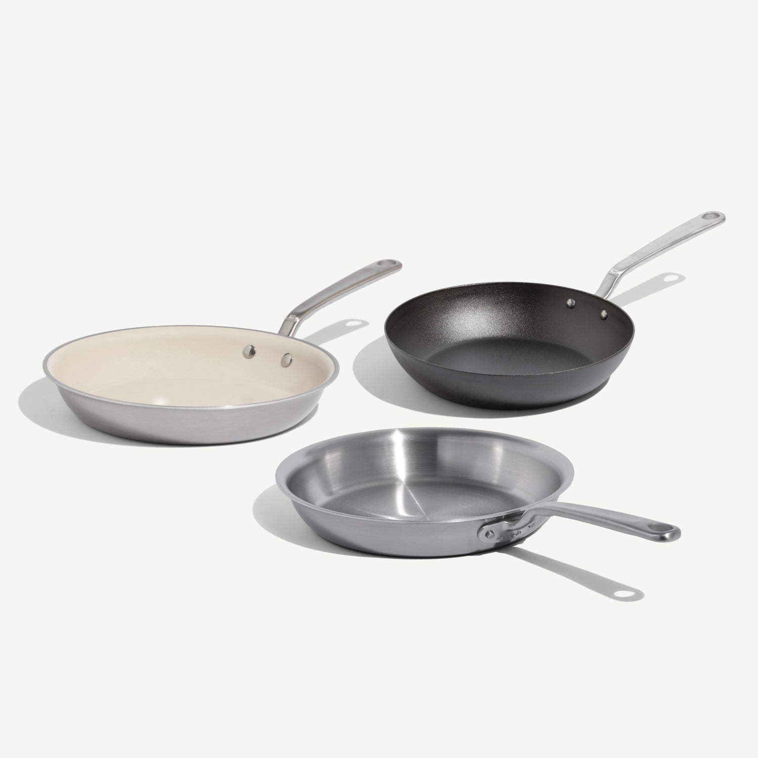 made-in-multi-material-frying-pan-set-stainless-clad-non-stick-carbon-steel-fryi image 1