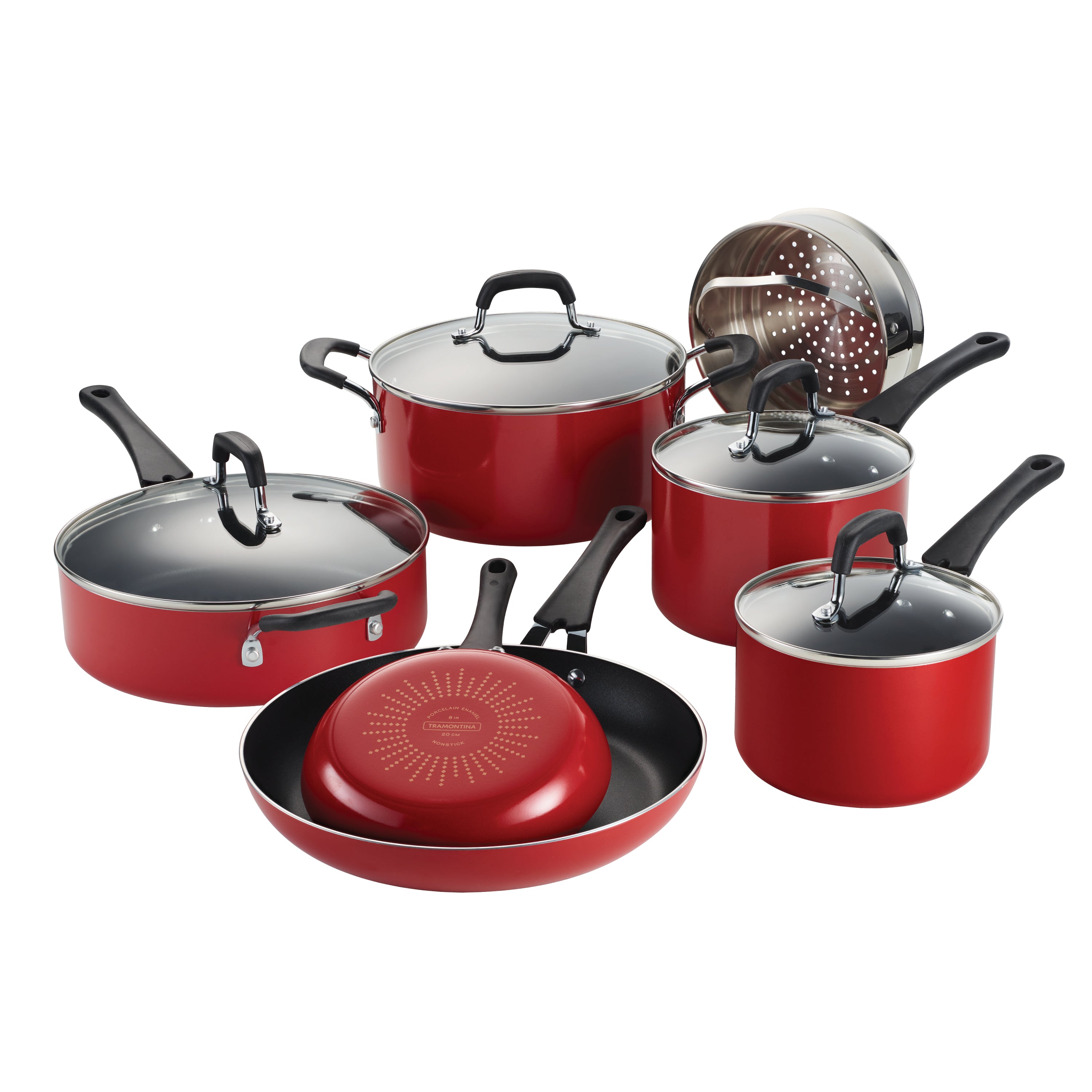 tramontina-11-piece-nonstick-cookware-set-with-lids image 1
