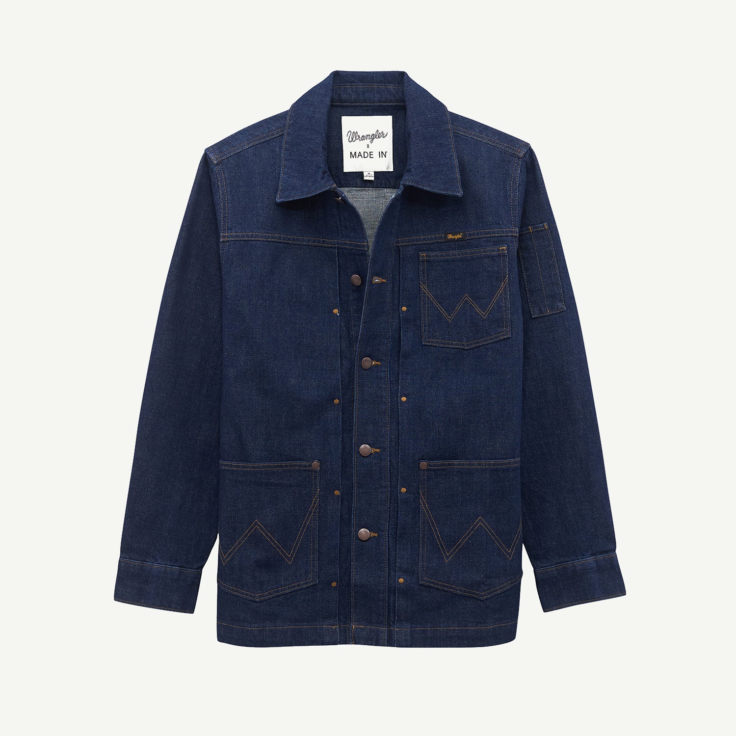 wrangler-x-made-in-chef-chore-coat-durable-denim-kitchen-work-jacket-for-chefs-a image 1