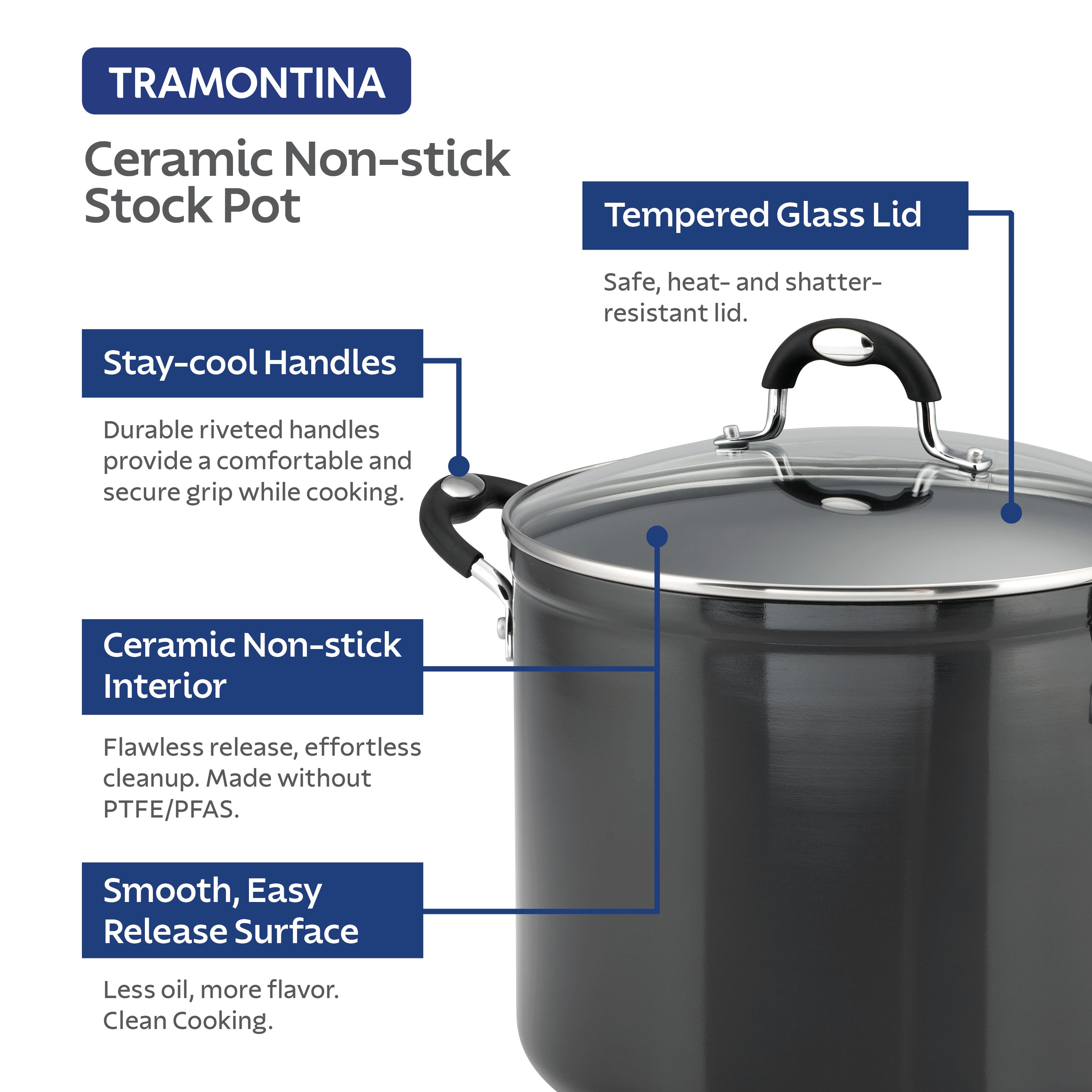 tramontina-12-quart-ceramic-nonstick-covered-stock-pot-charcoal-gray-heavy-gauge image 4