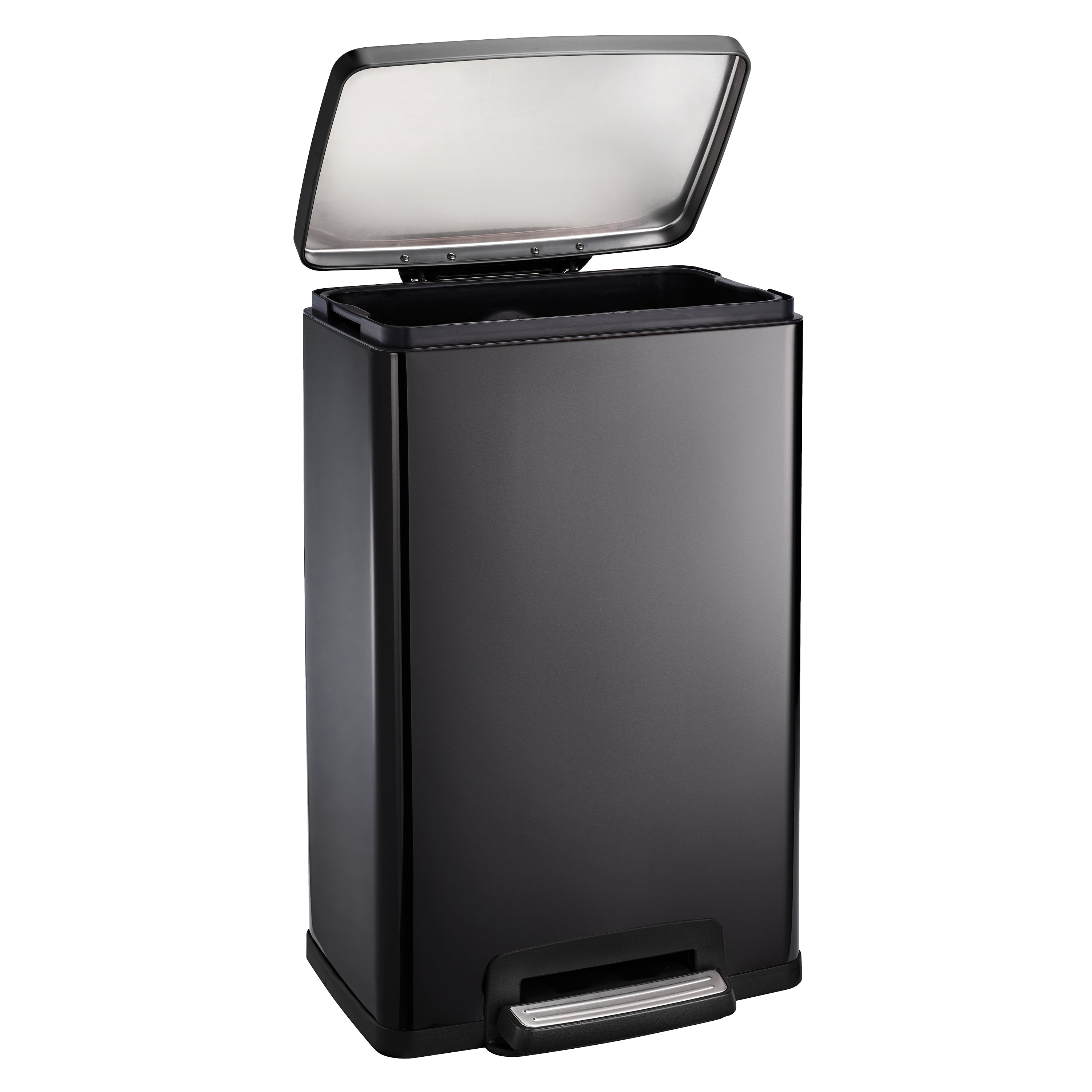 tramontina-13-gallon-stainless-steel-step-can-with-soft-closing-lid-charcoal-gra image 8