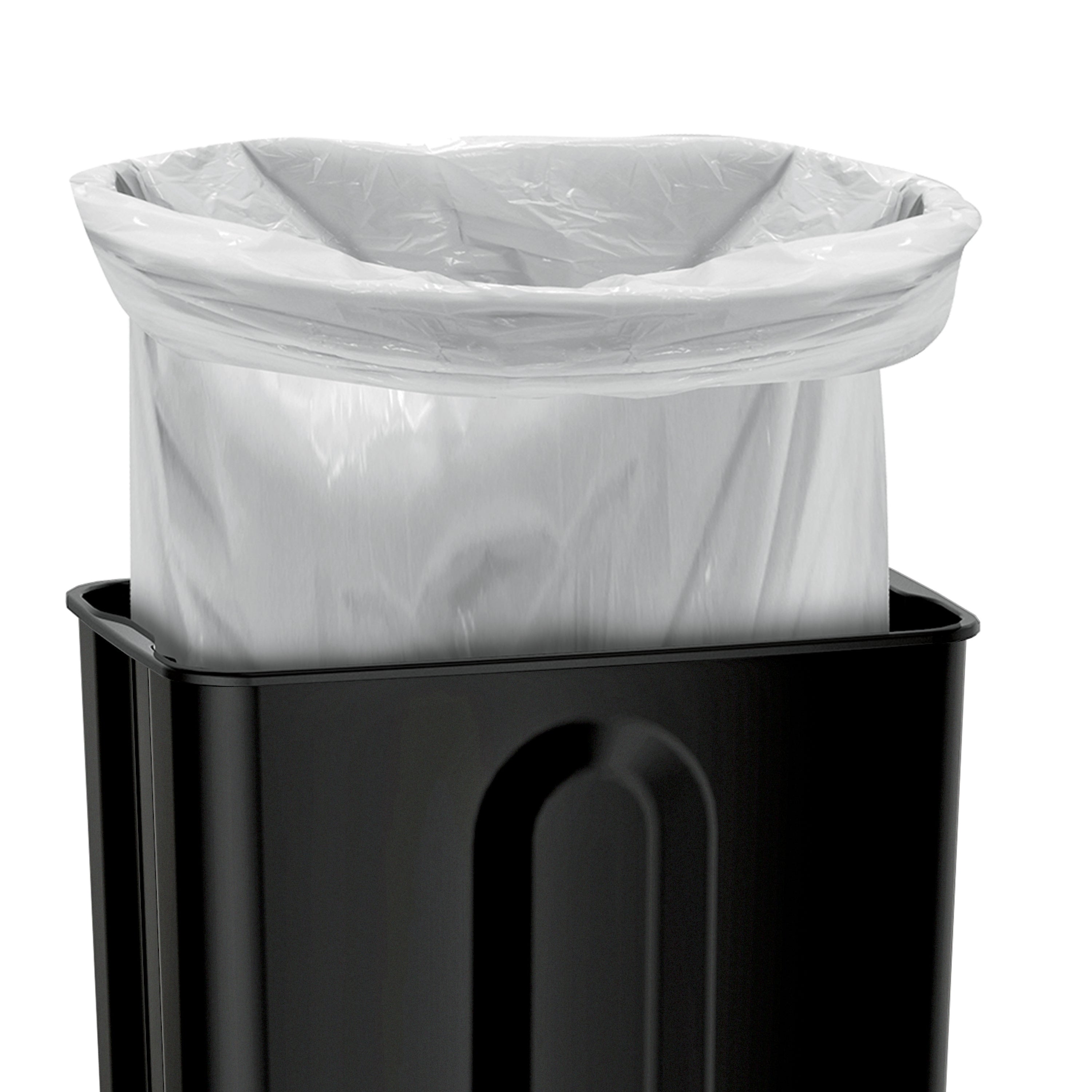 tramontina-13-gallon-rectangle-stainless-steel-step-trash-can-with-soft-close-li image 6