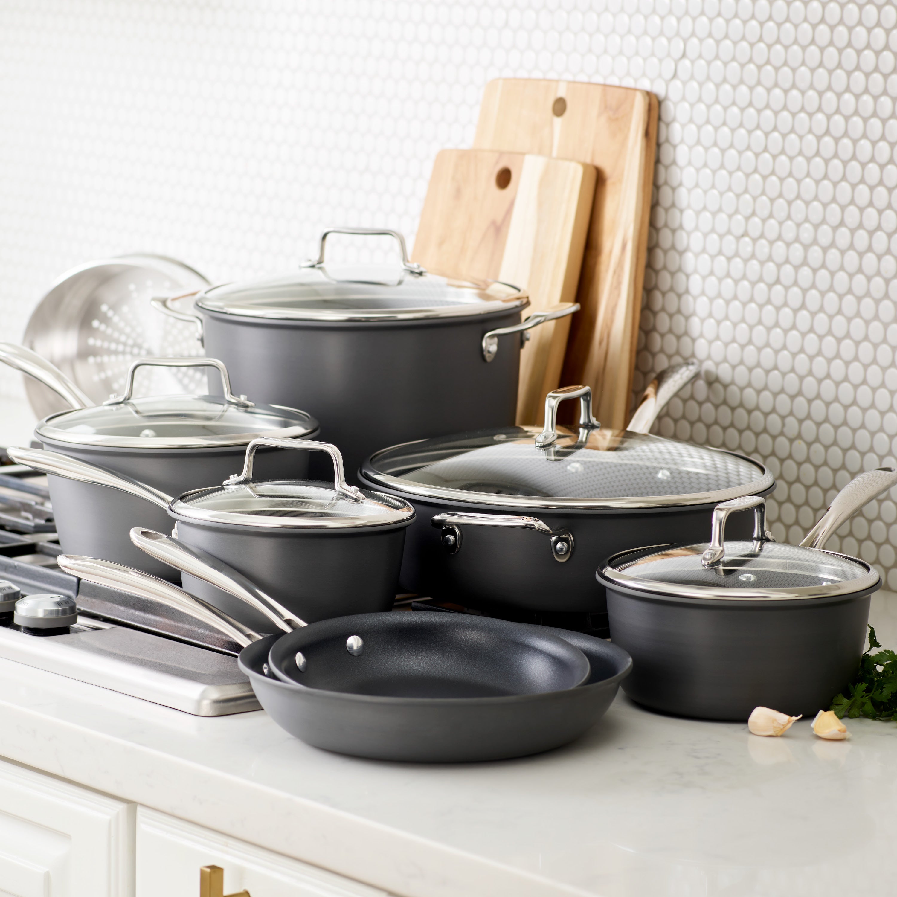 tramontina-gourmet-13-piece-hard-anodized-aluminum-nonstick-cookware-set image 2