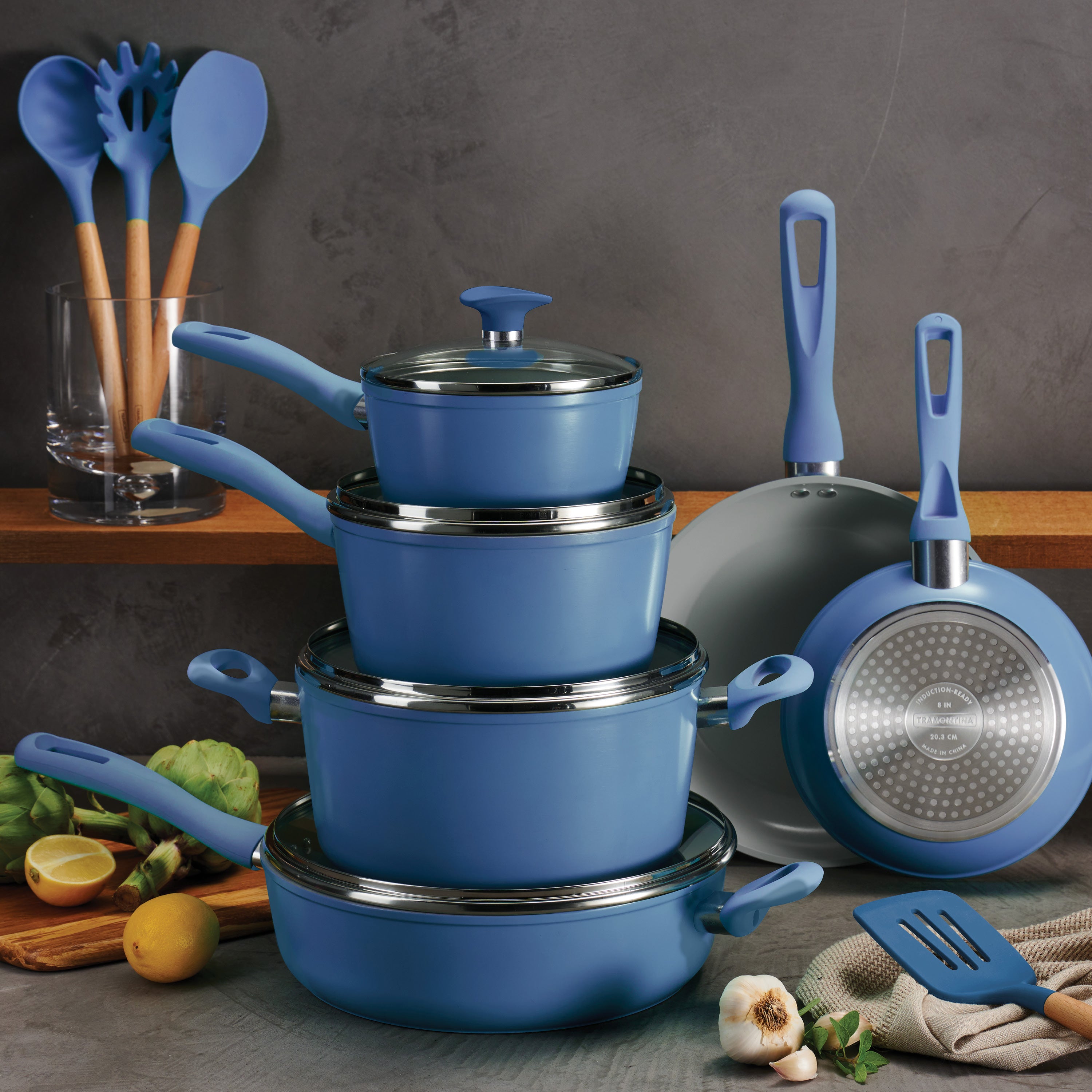 tramontina-solara-14-piece-ceramic-induction-ready-cookware-set-vibrant-colored- image 2