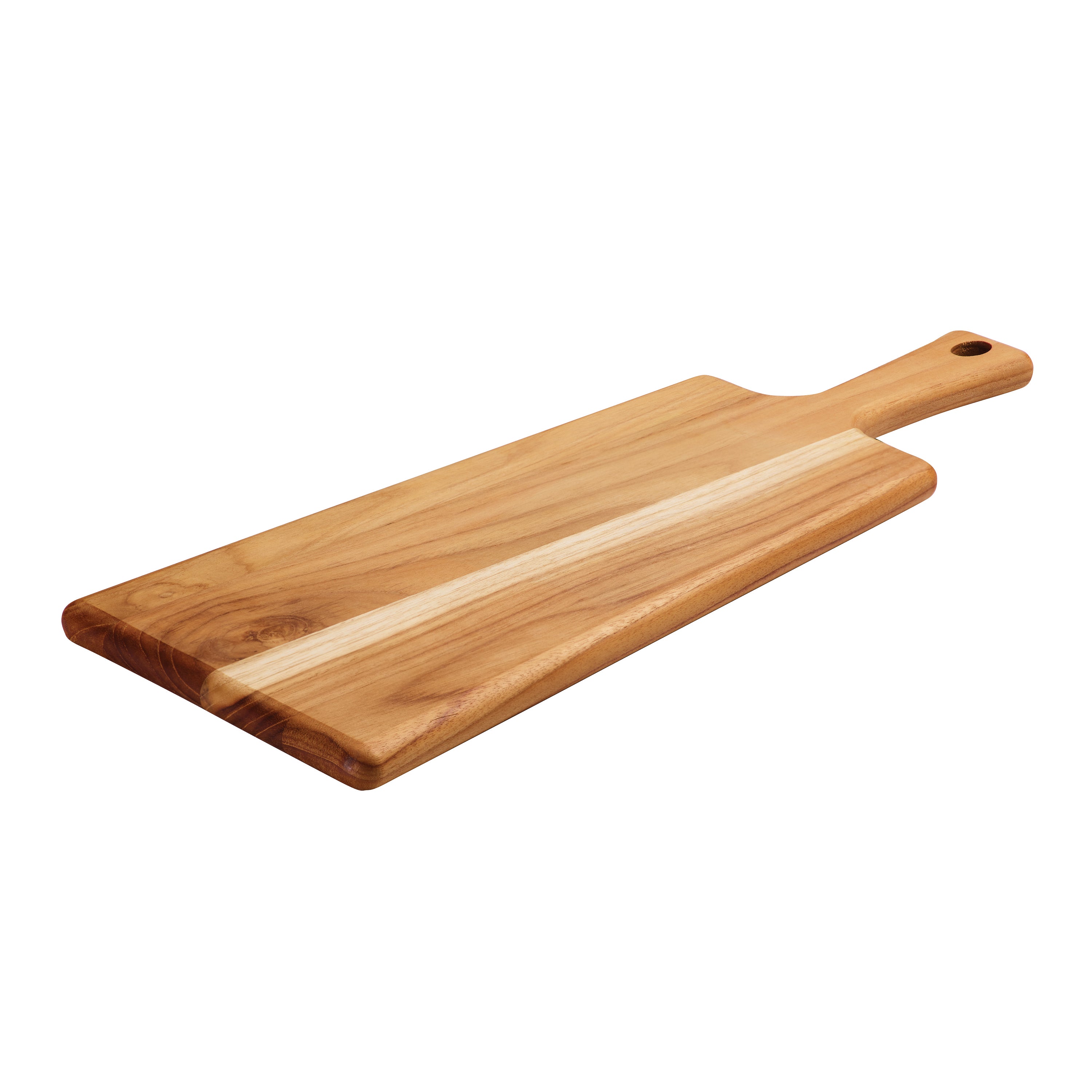 tramontina-19-in-x-7-5-in-teak-wood-rectangle-serving-board-with-handle image 1
