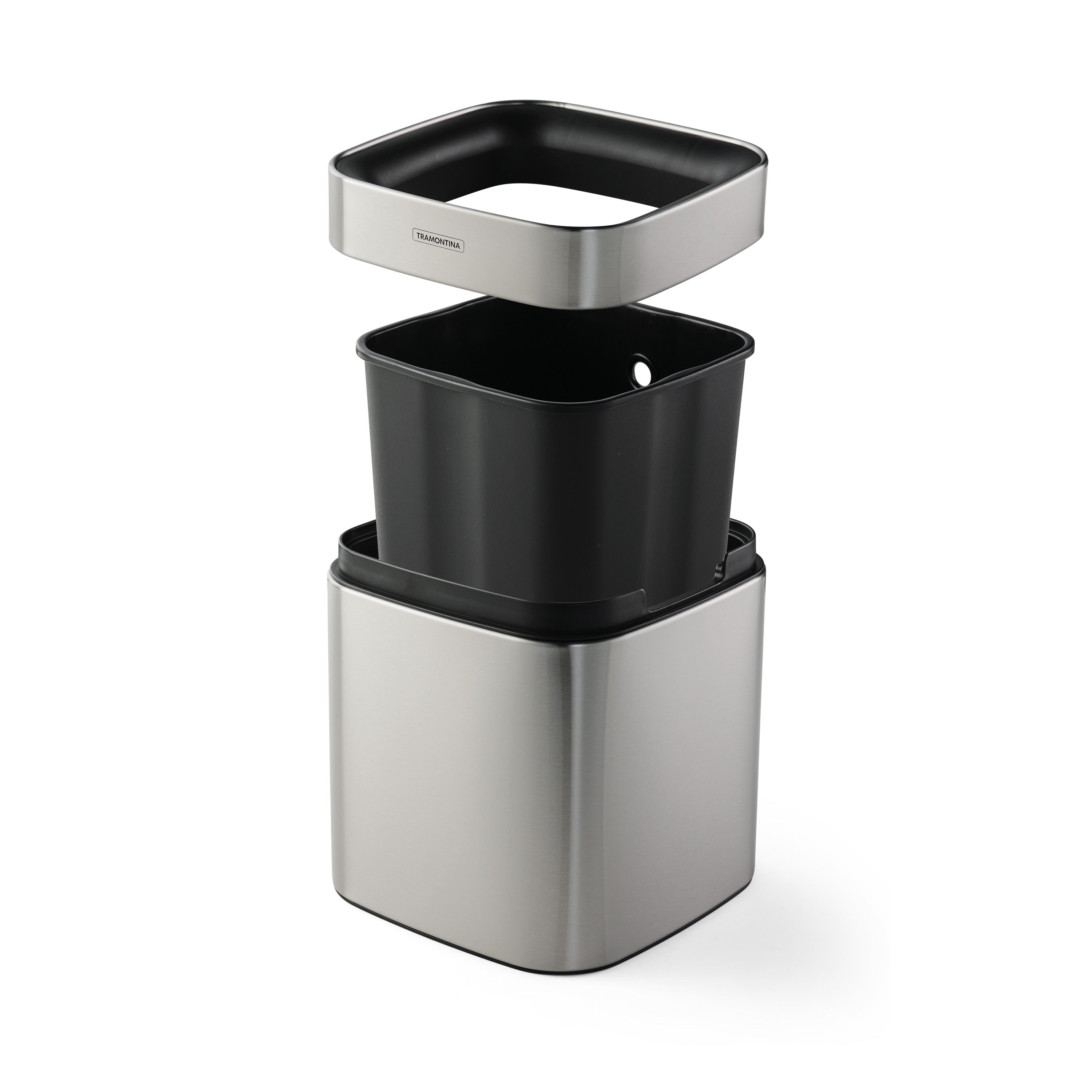 tramontina-2-11-gallon-stainless-steel-square-open-top-waste-bin image 5