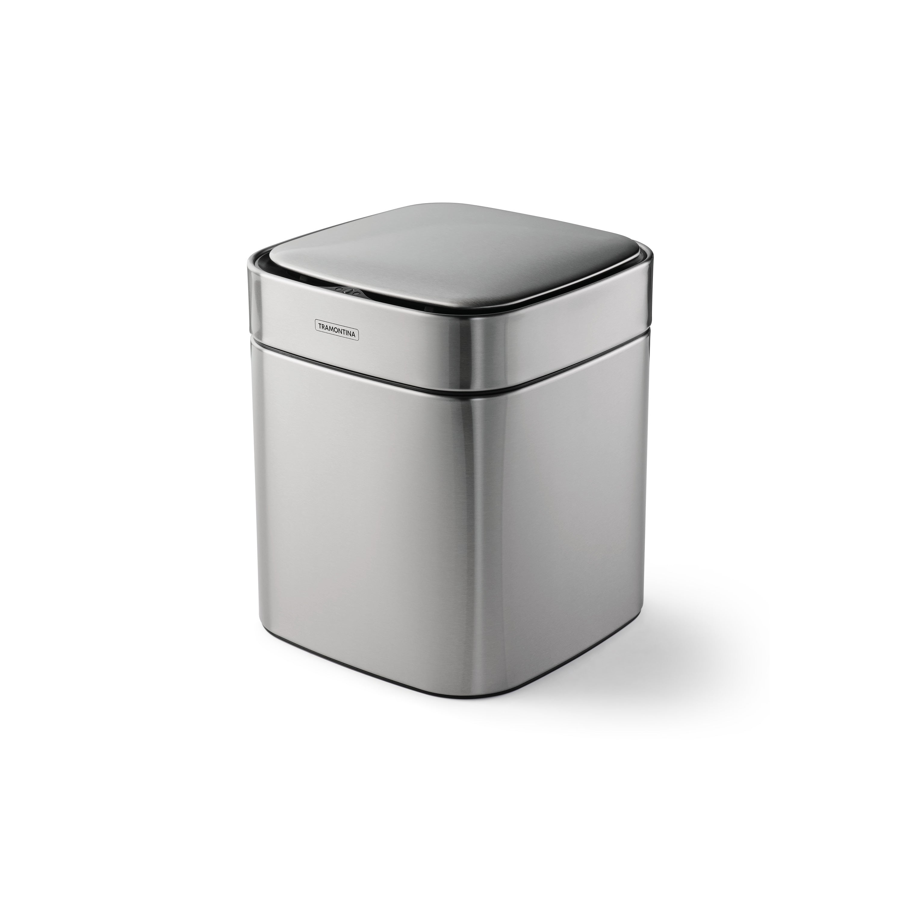 tramontina-2-11-gallon-stainless-steel-square-sensor-bin-with-abs-lid-touchless- image 1