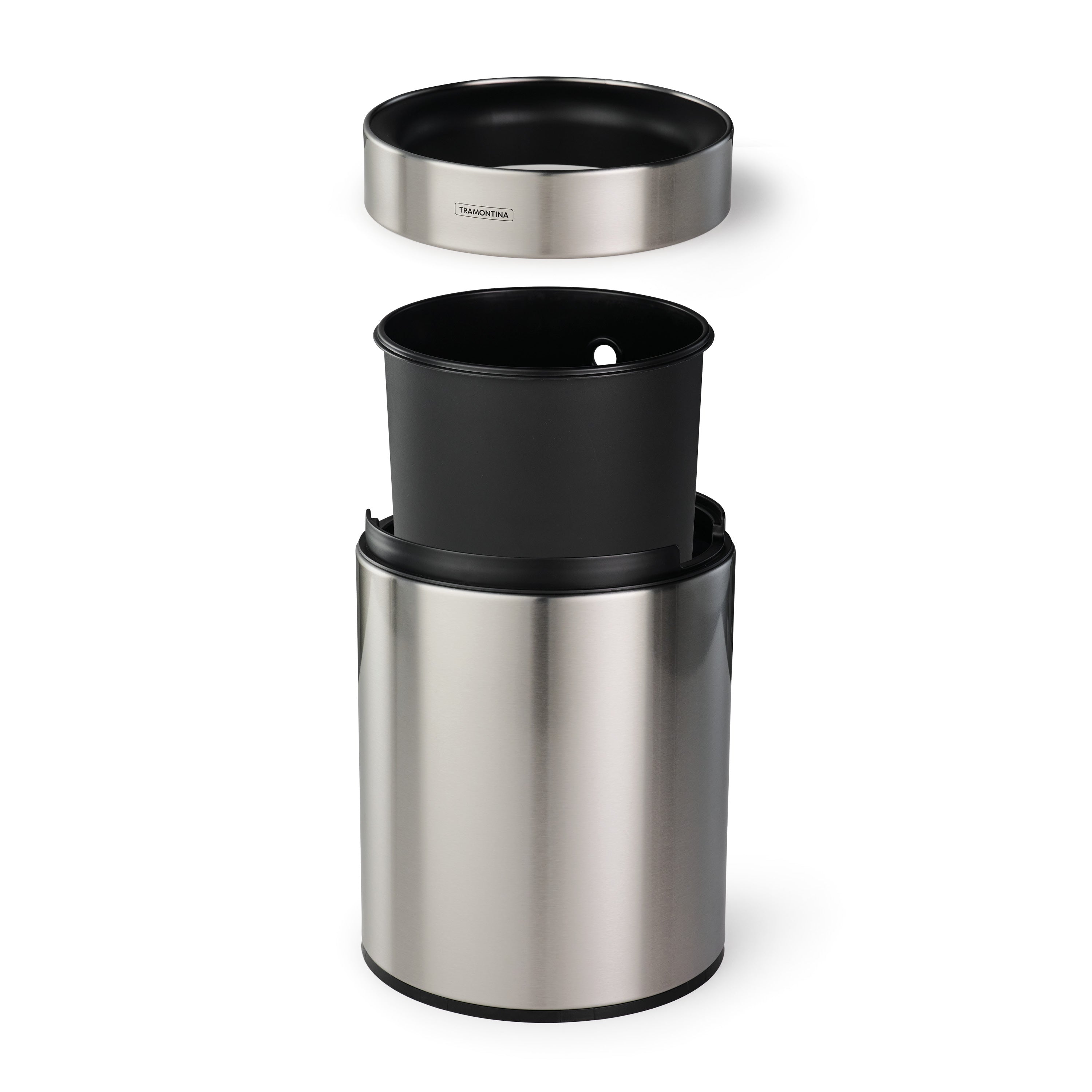 tramontina-2-38-gallon-stainless-steel-round-open-top-waste-bin image 6