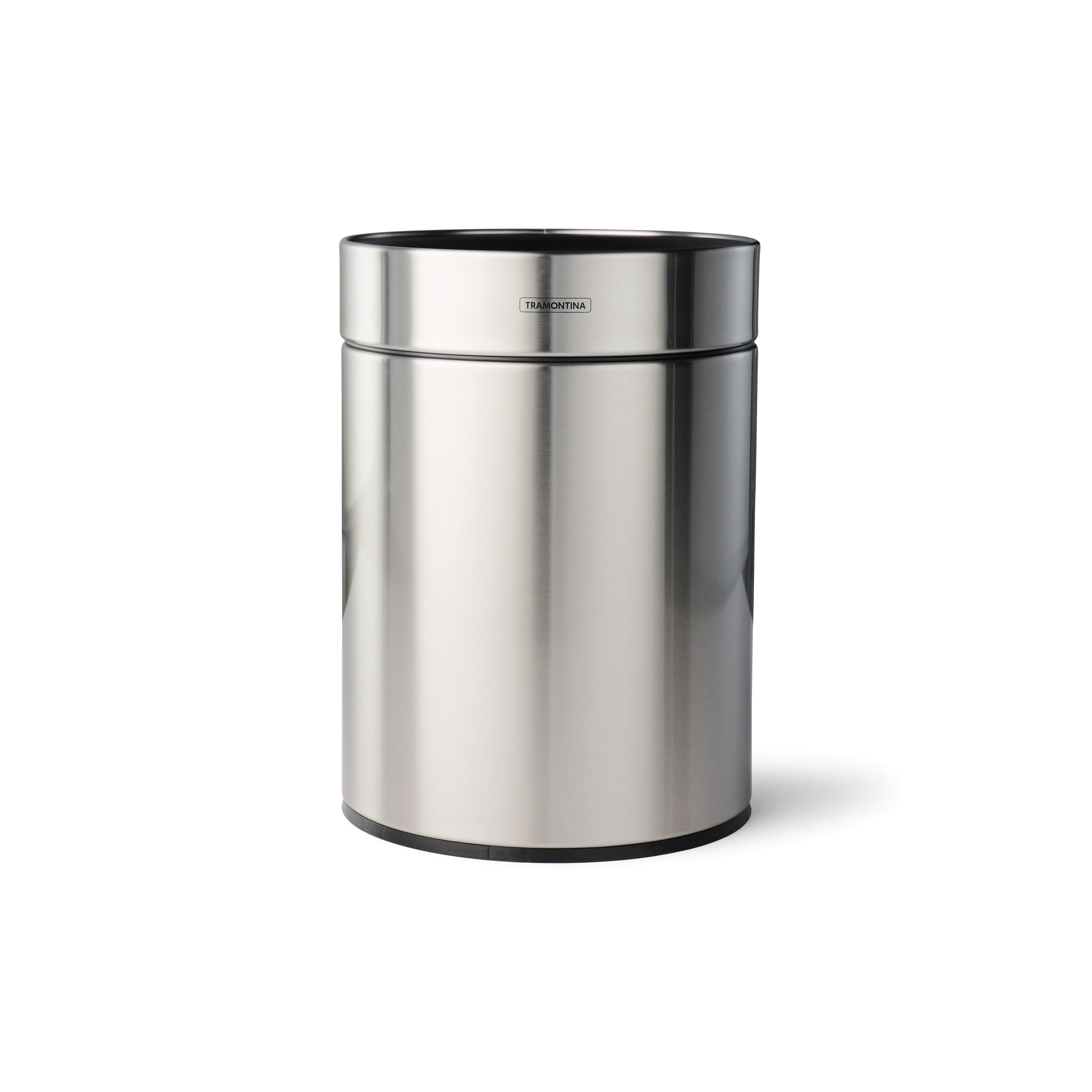 tramontina-2-38-gallon-stainless-steel-round-open-top-waste-bin image 3