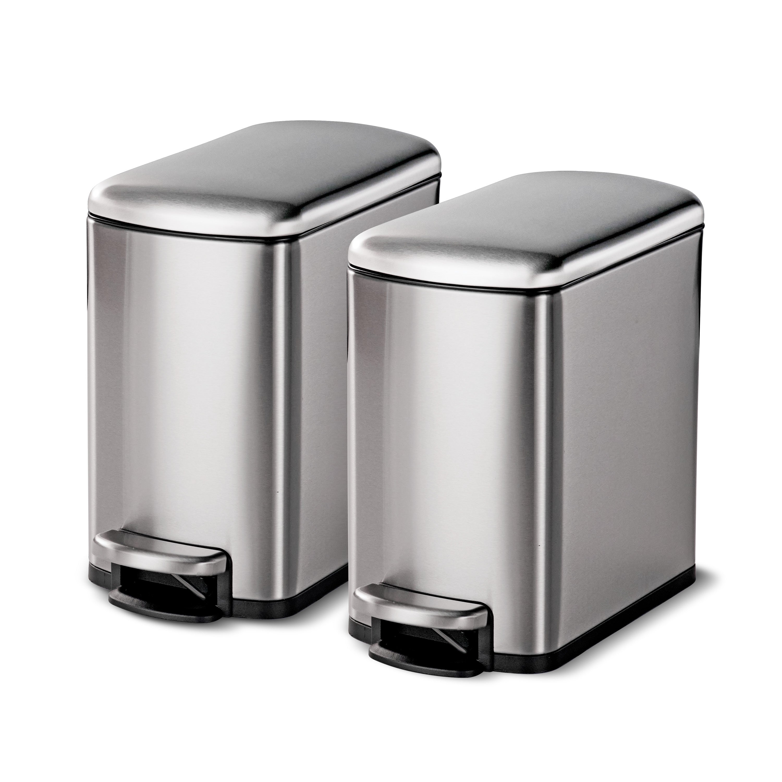 tramontina-step-trash-cans-2-pack-1-6-gallon-stainless-steel-pedal-cans-with-rem image 1