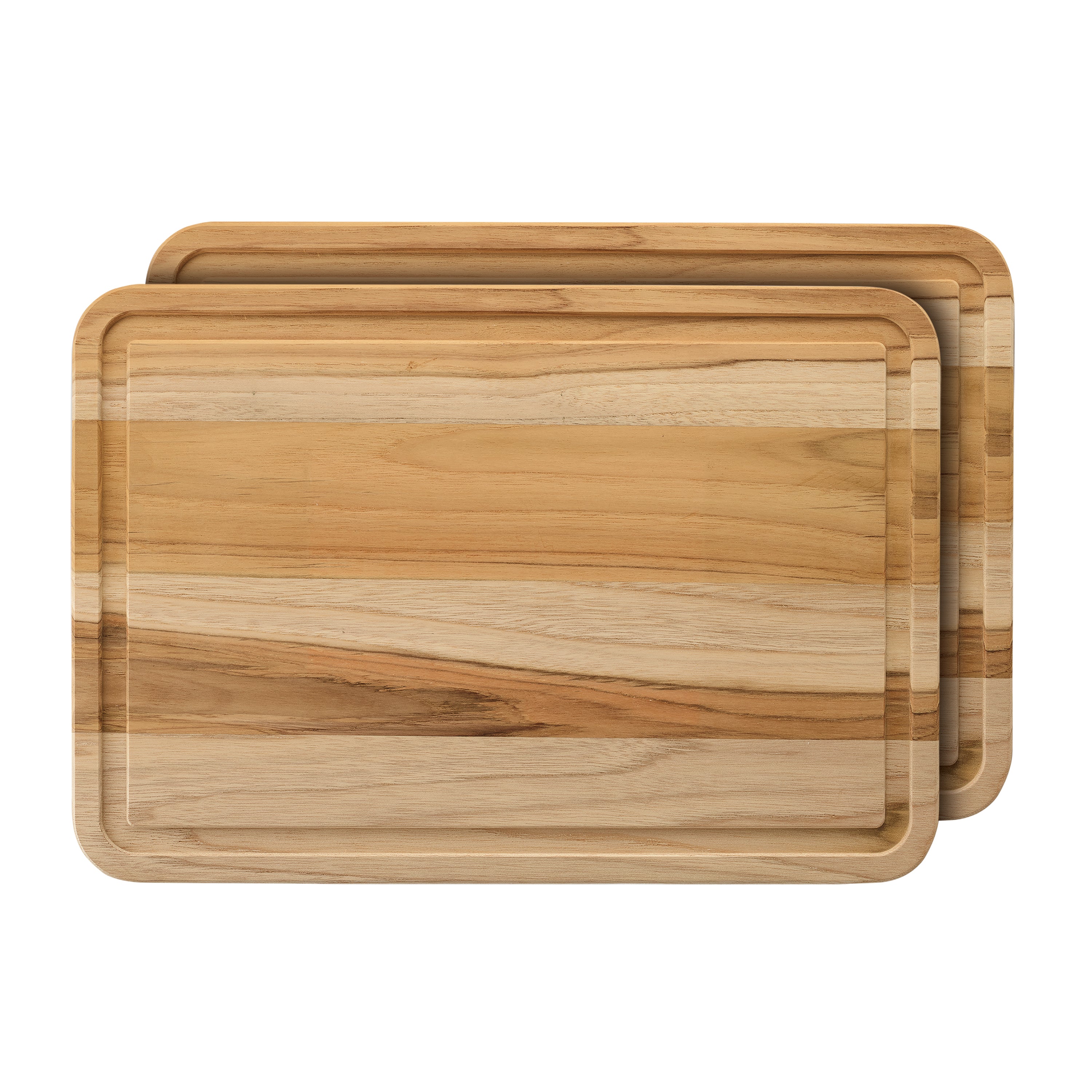 tramontina-2-piece-teak-wood-cutting-board-set-drip-ring-kitchen-chopping-boards image 1