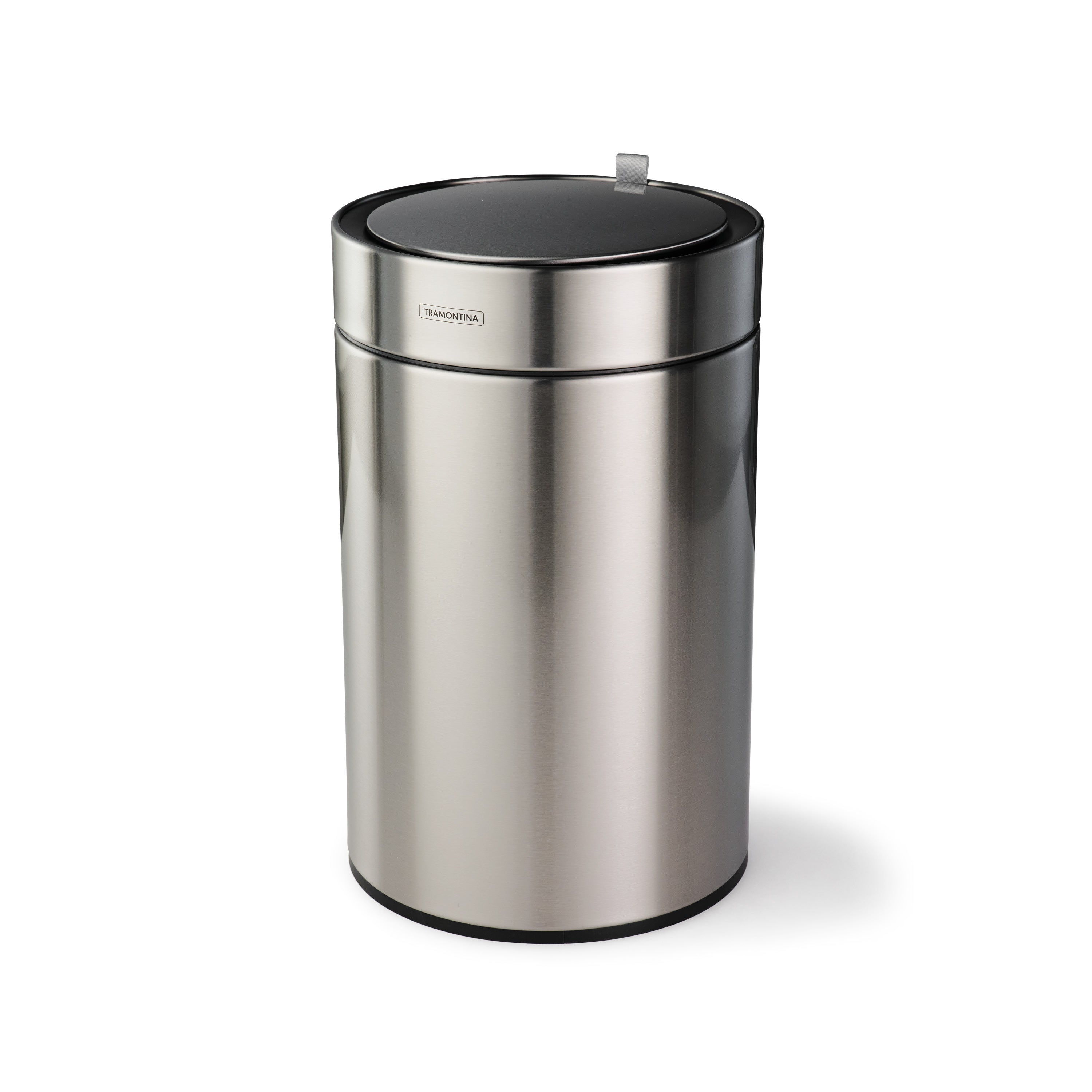 tramontina-3-17-gallon-stainless-steel-round-sensor-trash-can-with-capped-lid image 1