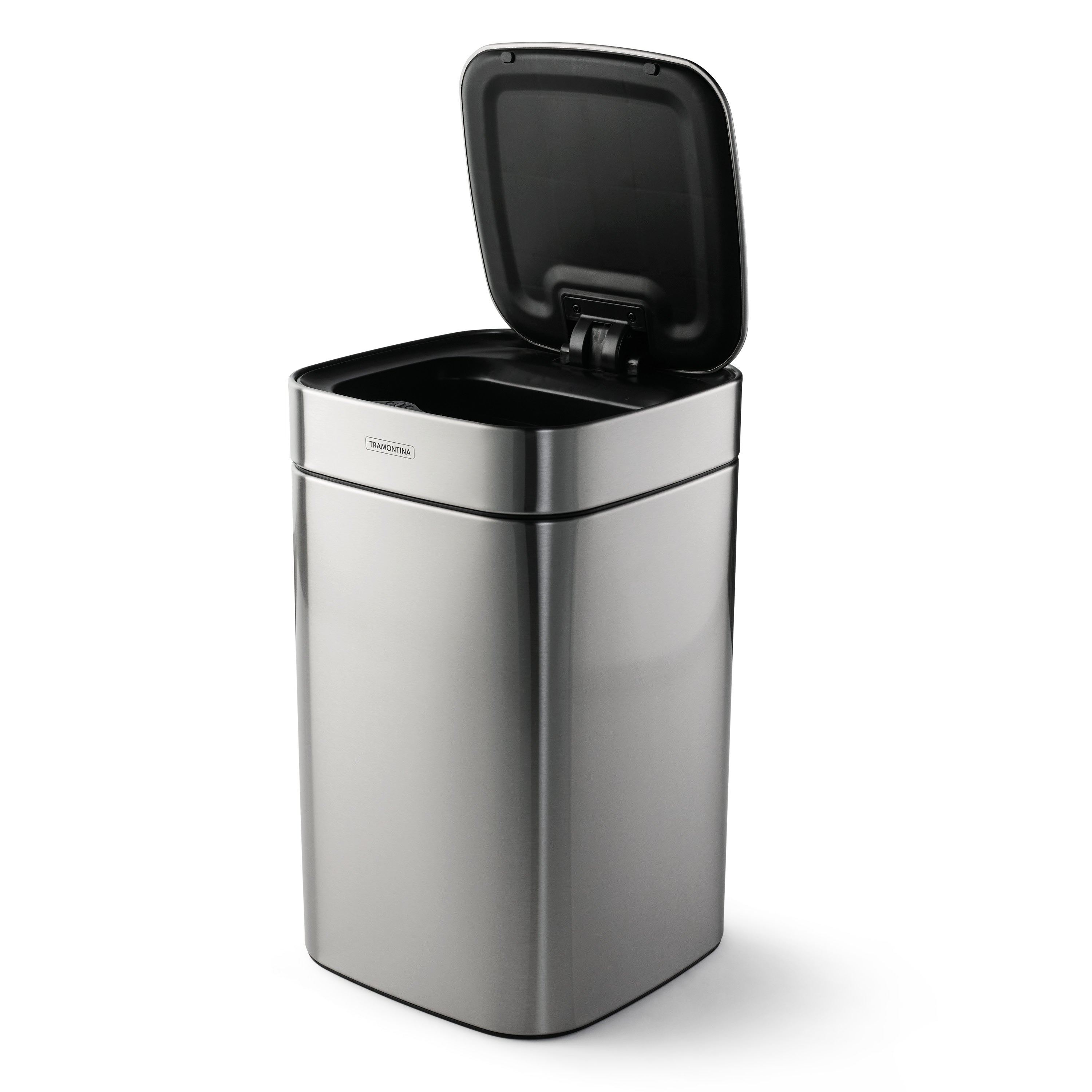tramontina-3-17-gallon-stainless-steel-square-sensor-trash-can-with-stainless-st image 8