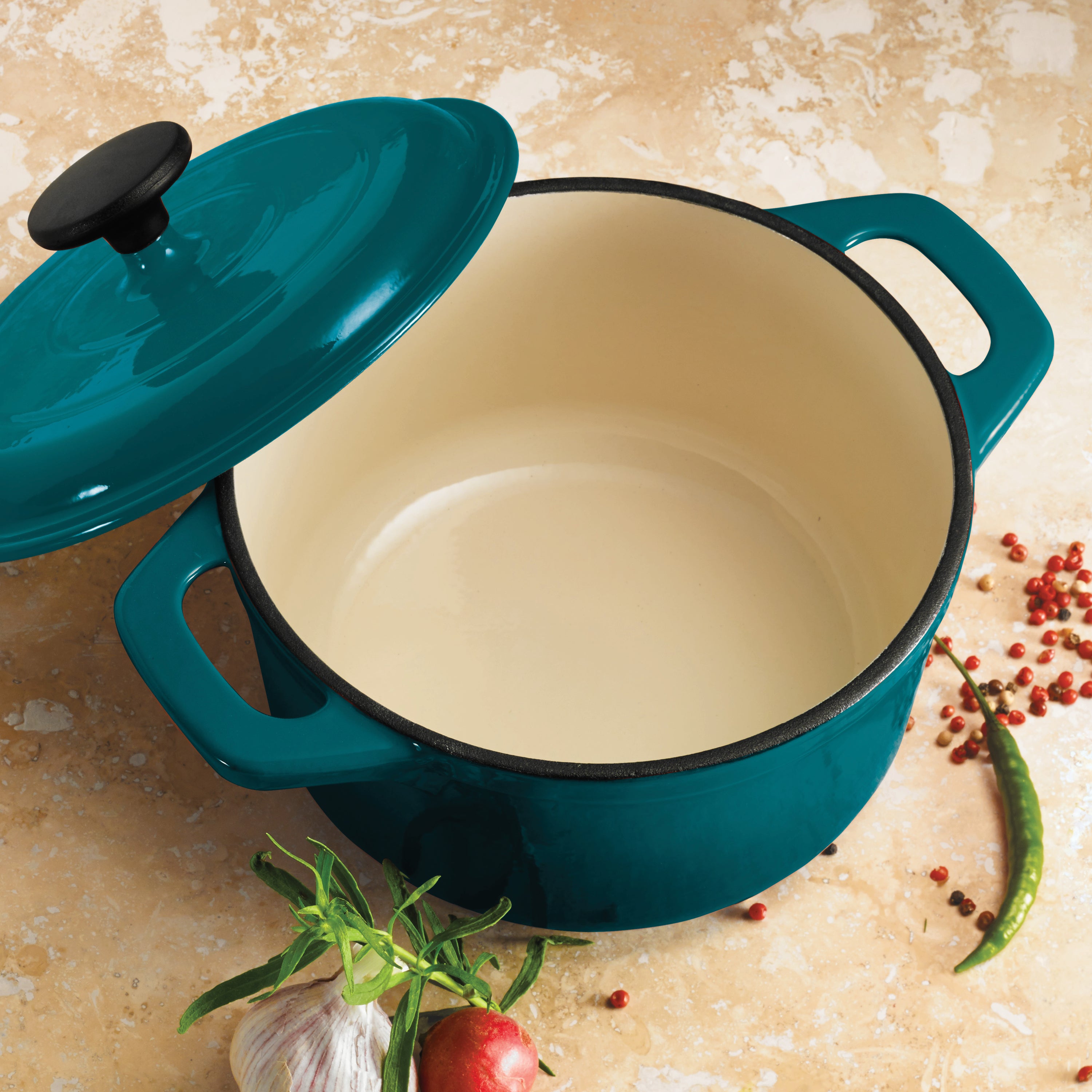 tramontina-3-5-quart-enameled-cast-iron-round-dutch-oven-teal-porcelain-enamel-i image 2